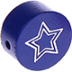Perlina con motivo glitterato “Stellina” : blu scuro