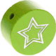 Perlina con motivo glitterato “Stellina” : verde giallo