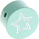 Perlina con motivo glitterato “Stellina” : menta