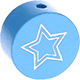 Perlina con motivo glitterato “Stellina” : azzurra