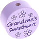 Perlina con motivo "grandma's sweetheart" : lilla