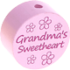 Perlina con motivo "grandma's sweetheart" : rosa