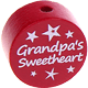 Perlina con motivo "grandpa's sweetheart" : bordò