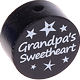 Perlina con motivo "grandpa's sweetheart" : nero