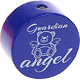 Perlina con motivo "guardian angel" : blu scuro