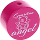 Perlina con motivo "guardian angel" : rosa scuro