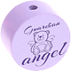 Perlina con motivo "guardian angel" : lilla