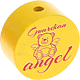 Perlina con motivo "guardian angel" : giallo