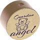 Perlina con motivo "guardian angel" : oro