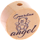 Perlina con motivo "guardian angel" : naturale
