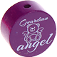 Perlina con motivo "guardian angel" : viola viola