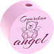 Perlina con motivo "guardian angel" : rosa