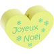 Motivperle Herz - "Joyeux Noël" (Französisch) : lemon