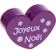 Motivperle Herz - "Joyeux Noël" (Französisch) : purpurlila