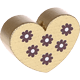 Perlina con motivo “Cuore con i fiori” : oro