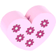 Perlina con motivo “Cuore con i fiori” : rosa
