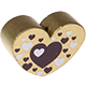 Perlina con motivo “Cuore con cuori” : oro