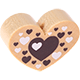 Perlina con motivo “Cuore con cuori” : naturale