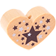 Perlina con motivo “Cuore con stelle” : naturale
