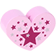 Perlina con motivo “Cuore con stelle” : rosa