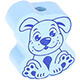 Perlina sagomata “Cane” : azzurro bambino