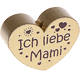 Perlina a forma di cuore con motivo "Ich liebe Mami" : oro