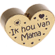 Motivperle Herz - "Ik hou van Mama" (Niederländisch) : gold