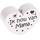 Motivperle Herz - "Ik hou van Mama" (Niederländisch) : weiß