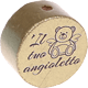 Motivperle "Il tuo angioletto" (Italienisch) : gold