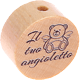 Motivperle "Il tuo angioletto" (Italienisch) : natur