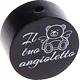 Motivperle "Il tuo angioletto" (Italienisch) : schwarz