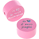 Motivperle "io amo la mia mamma / io amo il mio papa" : babyrosa
