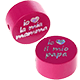 Motivperle "io amo la mia mamma / io amo il mio papa" : dunkelpink