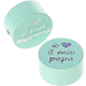 Motivperle "io amo la mia mamma / io amo il mio papa" : mint