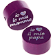 Motivperle "io amo la mia mamma / io amo il mio papa" : purpurlila