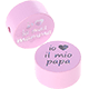 Motivperle "io amo la mia mamma / io amo il mio papa" : rosa