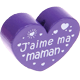 Motivperle Herz - "J'aime ma maman" (Französisch) : blaulila