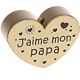 Motivperle Herz - "J'aime mon papa" (Französisch) : gold