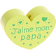Motivperle Herz - "J'aime mon papa" (Französisch) : lemon
