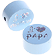 Motivperle "J'aime maman / papa" : babyblau