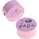 Motivperle "J'aime maman / papa" : rosa