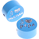 Motivperle "J'aime maman / papa" : skyblau