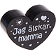 Motivperle Herz - "Jag älskar mamma" (Schwedisch) : schwarz