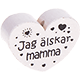 Motivperle Herz - "Jag älskar mamma" (Schwedisch) : weiß