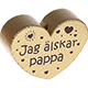 Motivperle Herz - "Jag älskar pappa" (Schwedisch) : gold