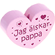 Motivperle Herz - "Jag älskar pappa" (Schwedisch) : rosa