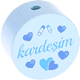 Motivperle "kardeşim" (Türkisch) : babyblau