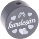 Motivperle "kardeşim" (Türkisch) : grau
