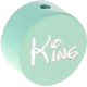 Perlina con motivo glitterato “King” : menta