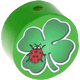 Perlina con motivo “Quadrifoglio” : verde